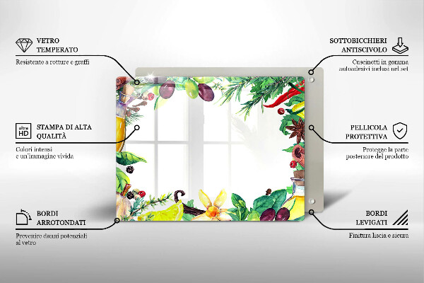 Osłona płyty indukcyjnej Malowane jedzenie