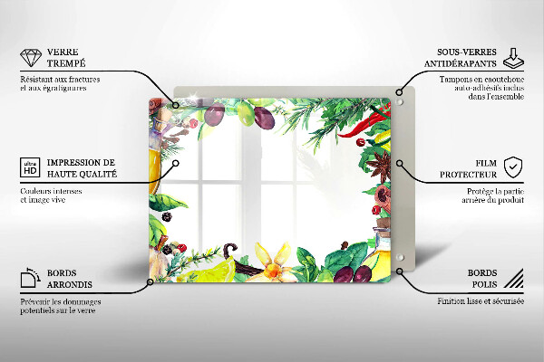 Osłona płyty indukcyjnej Malowane jedzenie
