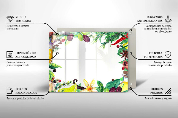 Osłona płyty indukcyjnej Malowane jedzenie