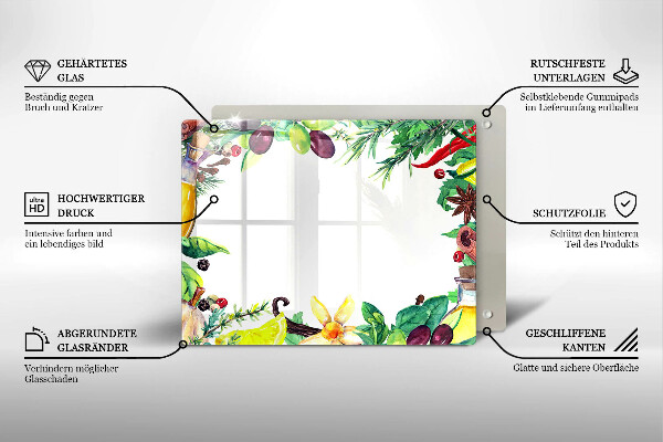 Osłona płyty indukcyjnej Malowane jedzenie