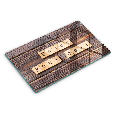 Osłona płyty indukcyjnej Napis Enjoy your meal
