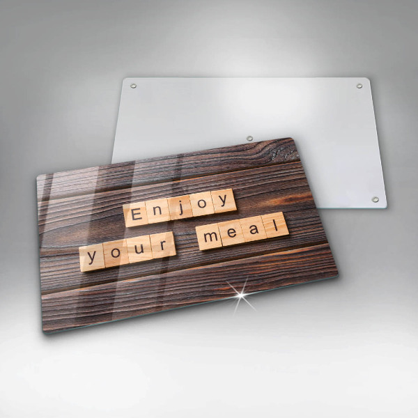 Osłona płyty indukcyjnej Napis Enjoy your meal