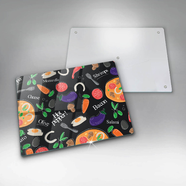 Osłona ściany przy kuchence gazowej Ilustracja jedzenie