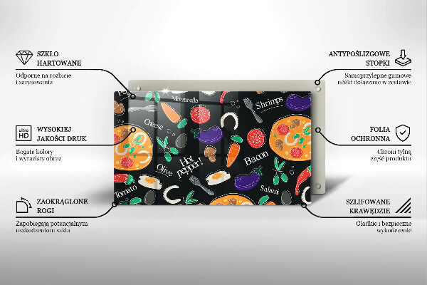 Osłona ściany przy kuchence gazowej Ilustracja jedzenie