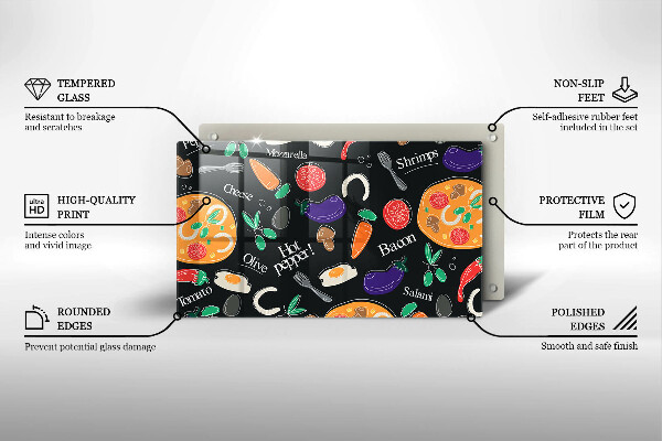 Osłona ściany przy kuchence gazowej Ilustracja jedzenie