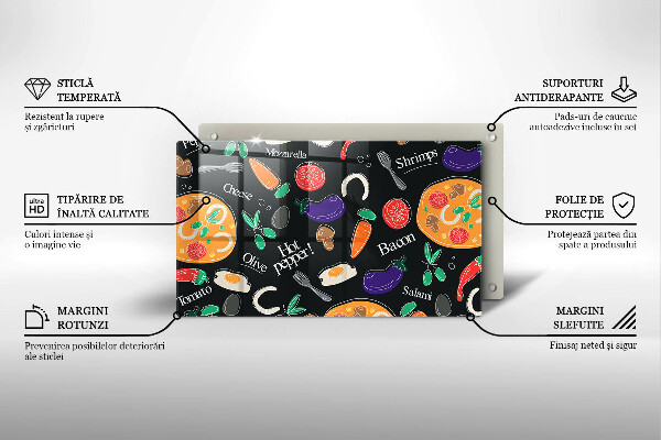 Osłona ściany przy kuchence gazowej Ilustracja jedzenie