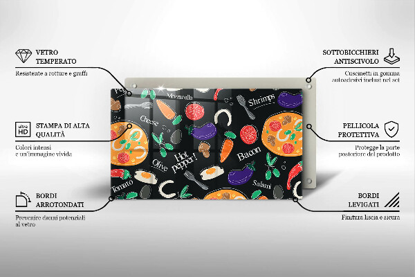 Osłona ściany przy kuchence gazowej Ilustracja jedzenie