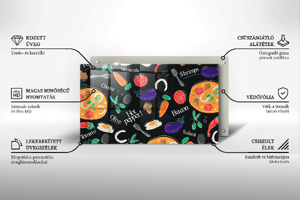 Osłona ściany przy kuchence gazowej Ilustracja jedzenie