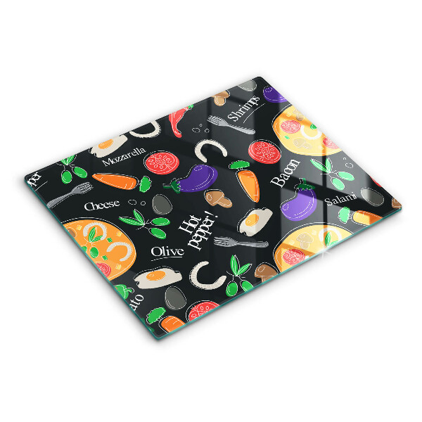 Osłona ściany przy kuchence gazowej Ilustracja jedzenie