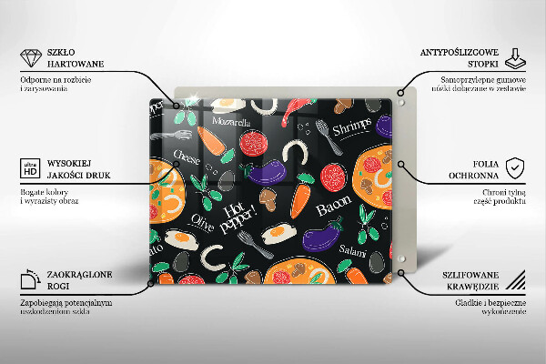 Osłona ściany przy kuchence gazowej Ilustracja jedzenie