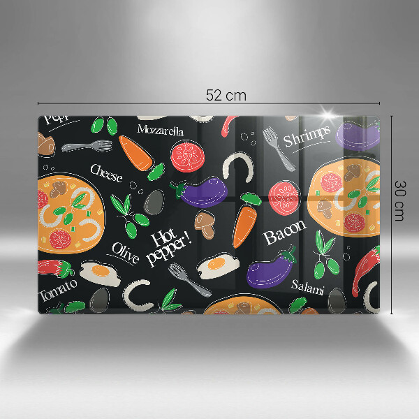 Osłona ściany przy kuchence gazowej Ilustracja jedzenie