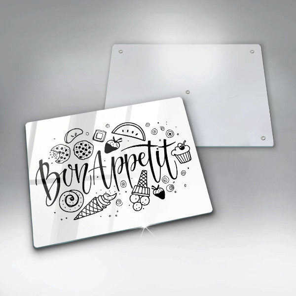 Osłona płyty indukcyjnej Napis Bon Appetit