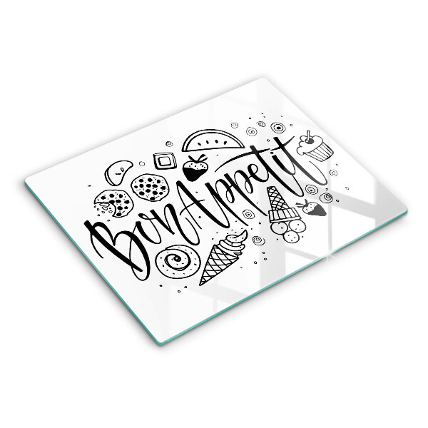 Osłona płyty indukcyjnej Napis Bon Appetit