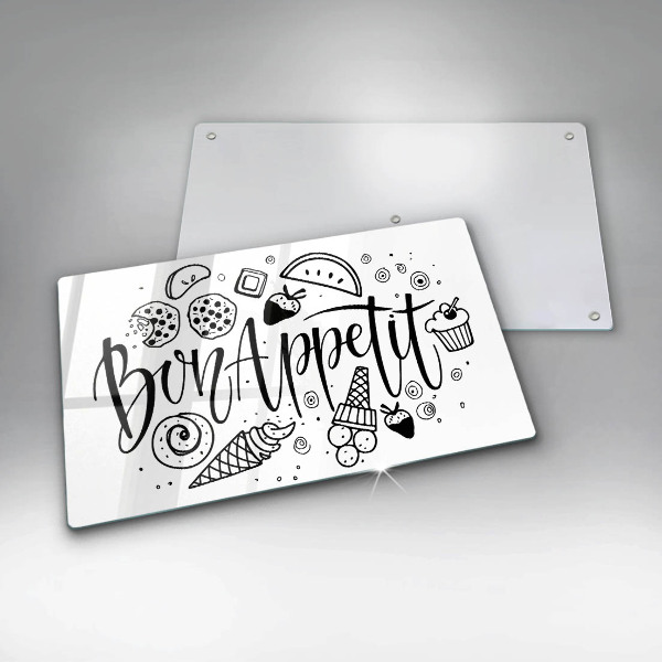 Osłona płyty indukcyjnej Napis Bon Appetit