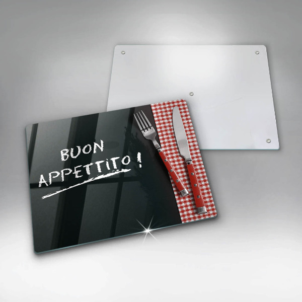Szkło na płytę indukcyjną Napis Buon Appetito!