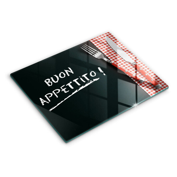 Szkło na płytę indukcyjną Napis Buon Appetito!