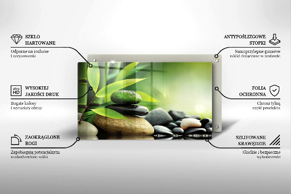 Osłona płyty indukcyjnej Zen bambus kamienie