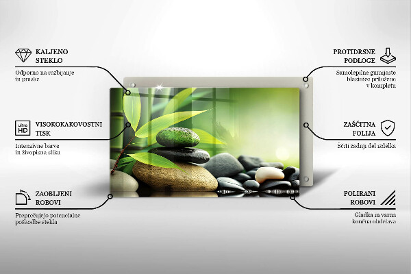 Osłona płyty indukcyjnej Zen bambus kamienie