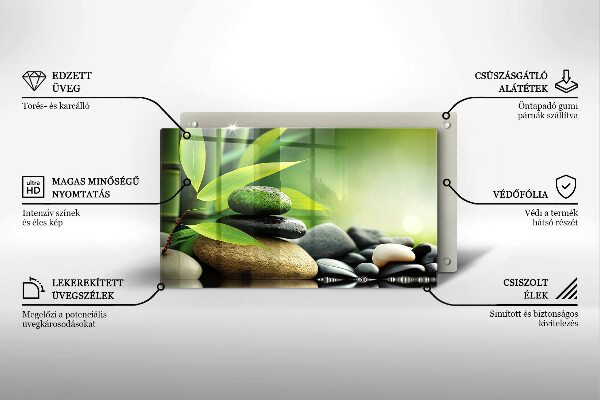 Osłona płyty indukcyjnej Zen bambus kamienie