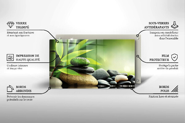 Osłona płyty indukcyjnej Zen bambus kamienie