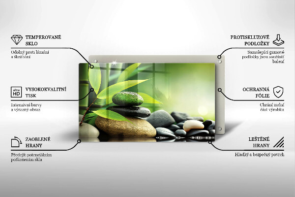 Osłona płyty indukcyjnej Zen bambus kamienie