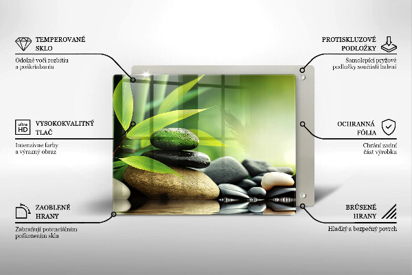 Osłona płyty indukcyjnej Zen bambus kamienie