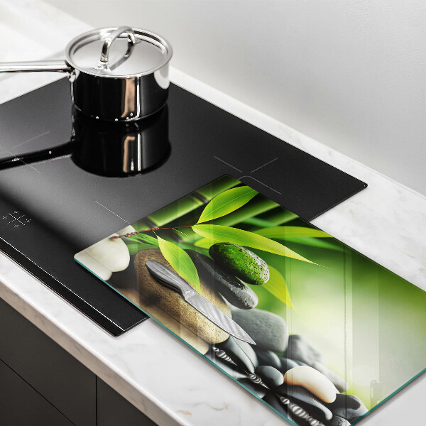 Osłona płyty indukcyjnej Zen bambus kamienie