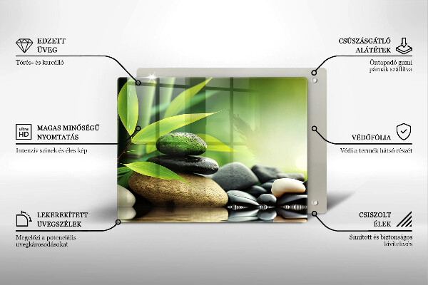 Osłona płyty indukcyjnej Zen bambus kamienie