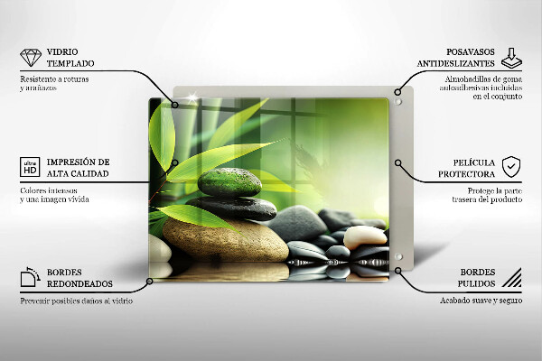 Osłona płyty indukcyjnej Zen bambus kamienie