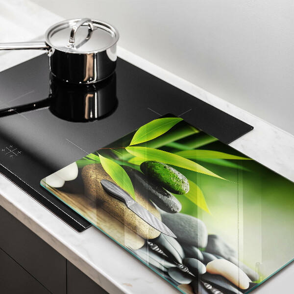 Osłona płyty indukcyjnej Zen bambus kamienie