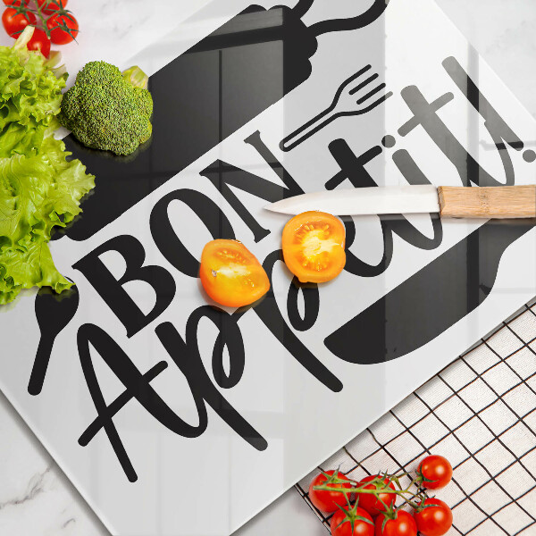 Osłona płyty indukcyjnej Napis Bon Appetit