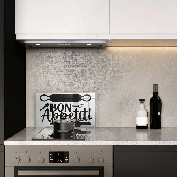 Osłona płyty indukcyjnej Napis Bon Appetit