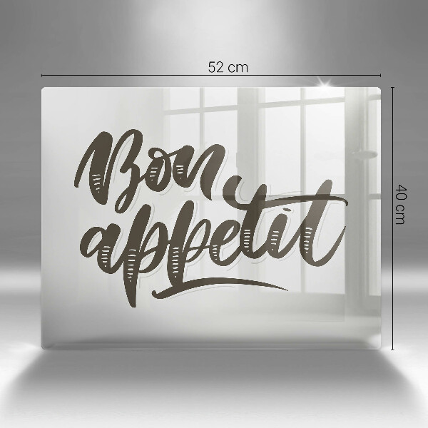 Osłona płyty indukcyjnej Napis Bon Appetit