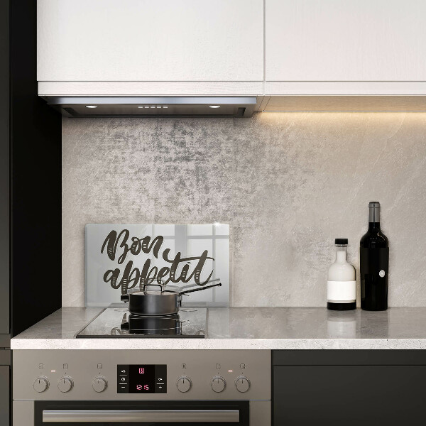 Osłona płyty indukcyjnej Napis Bon Appetit