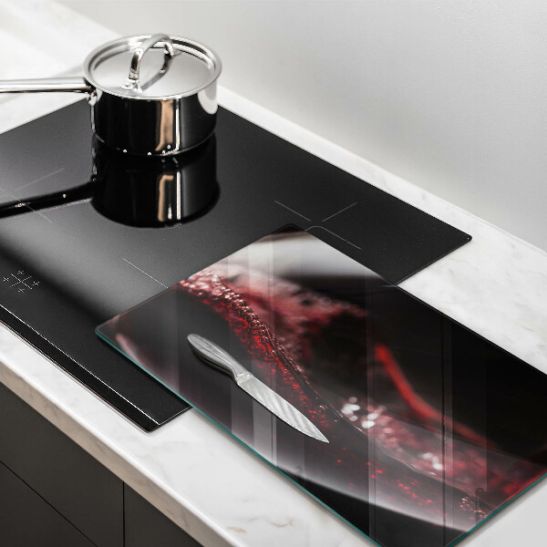 Osłona płyty indukcyjnej Czerwone wino kieliszek