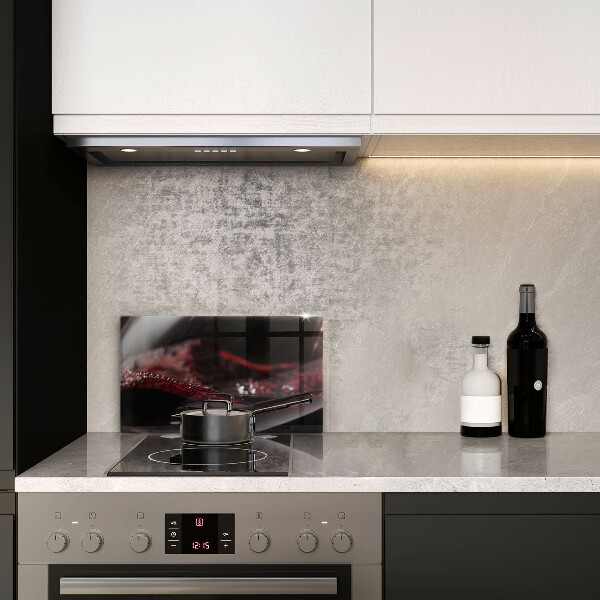 Osłona płyty indukcyjnej Czerwone wino kieliszek