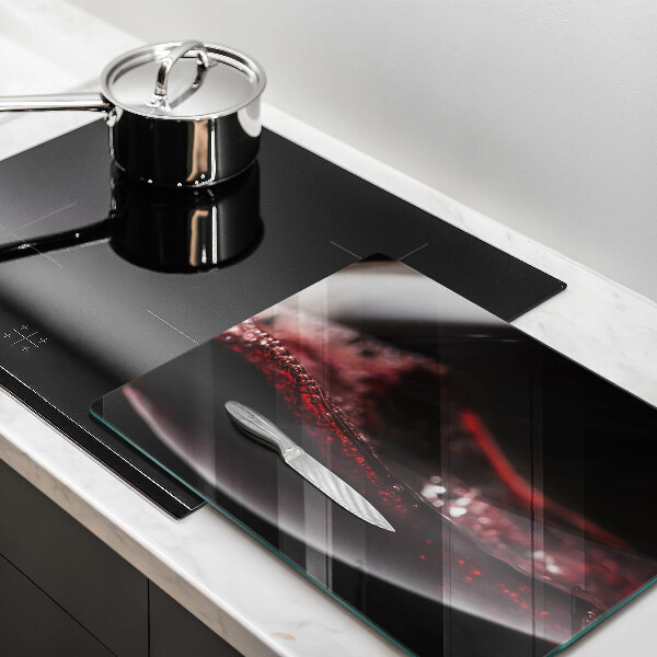 Osłona płyty indukcyjnej Czerwone wino kieliszek