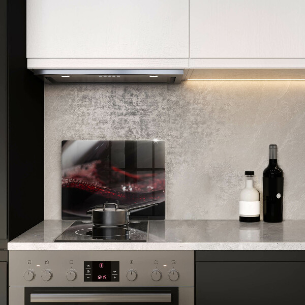 Osłona płyty indukcyjnej Czerwone wino kieliszek