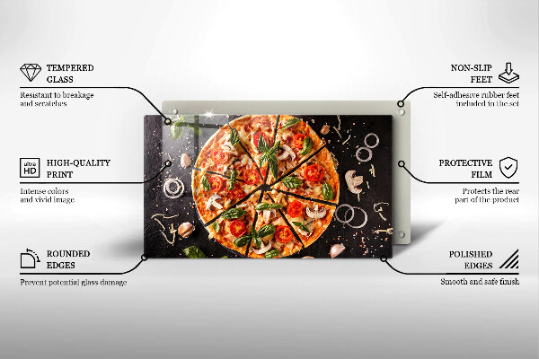 Osłona płyty indukcyjnej Pizza z pieczarkami