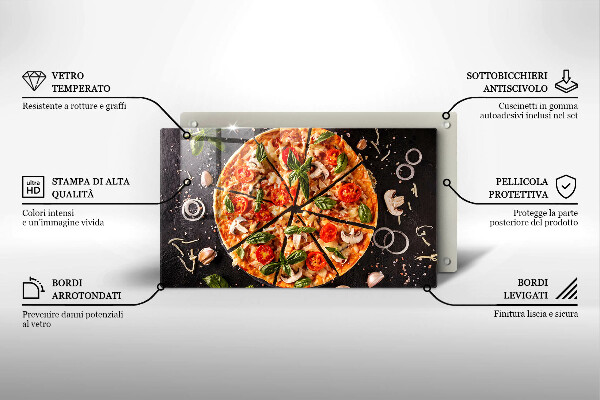Osłona płyty indukcyjnej Pizza z pieczarkami