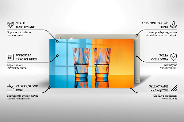 Osłona płyty indukcyjnej Dwie szklanki wody