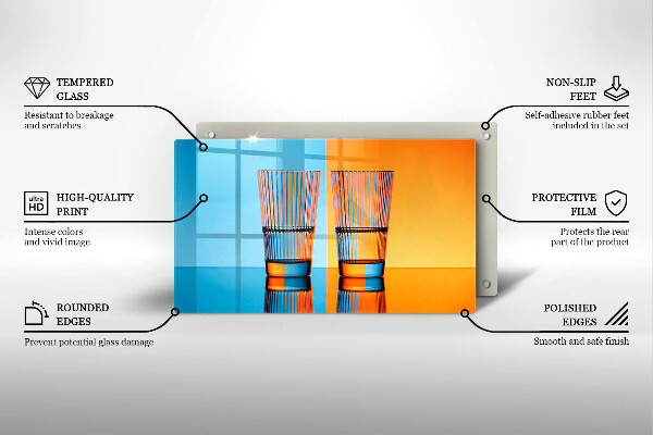 Osłona płyty indukcyjnej Dwie szklanki wody