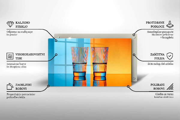 Osłona płyty indukcyjnej Dwie szklanki wody