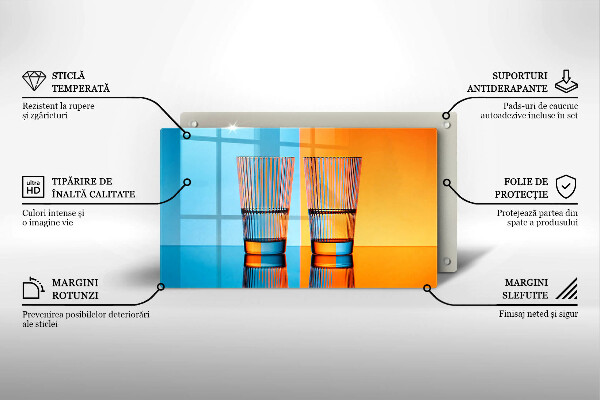 Osłona płyty indukcyjnej Dwie szklanki wody