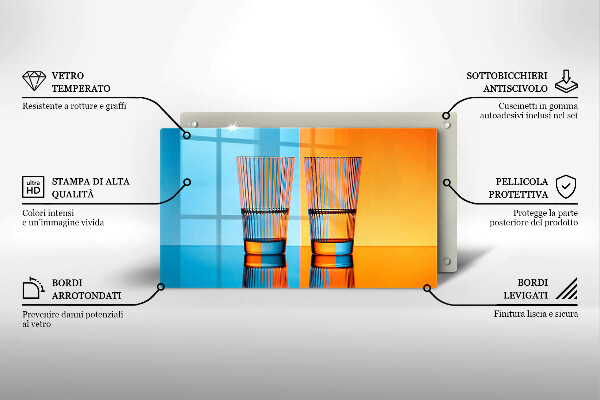 Osłona płyty indukcyjnej Dwie szklanki wody