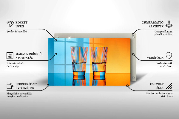 Osłona płyty indukcyjnej Dwie szklanki wody