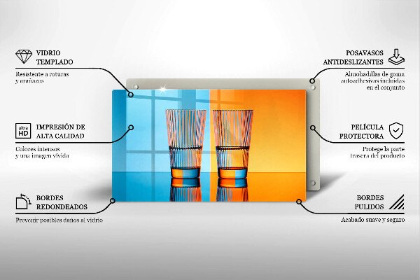 Osłona płyty indukcyjnej Dwie szklanki wody