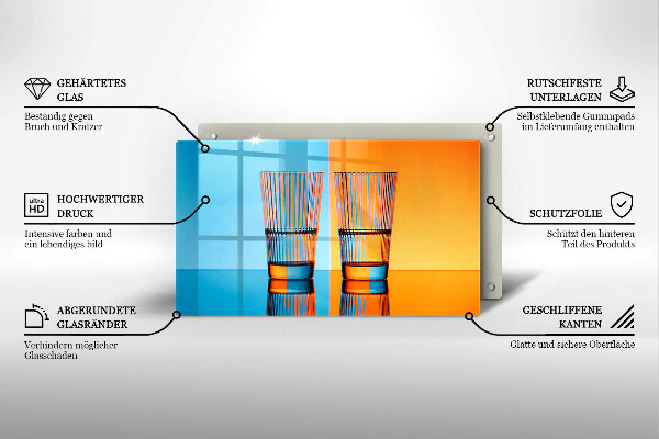 Osłona płyty indukcyjnej Dwie szklanki wody