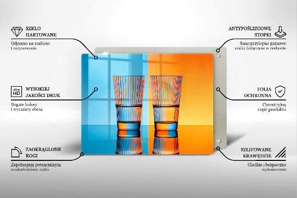 Osłona płyty indukcyjnej Dwie szklanki wody