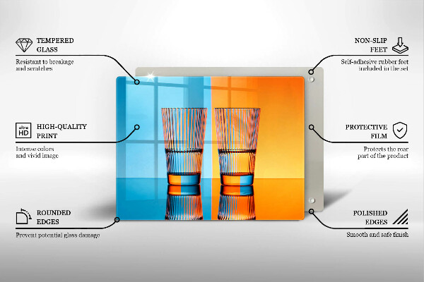 Osłona płyty indukcyjnej Dwie szklanki wody